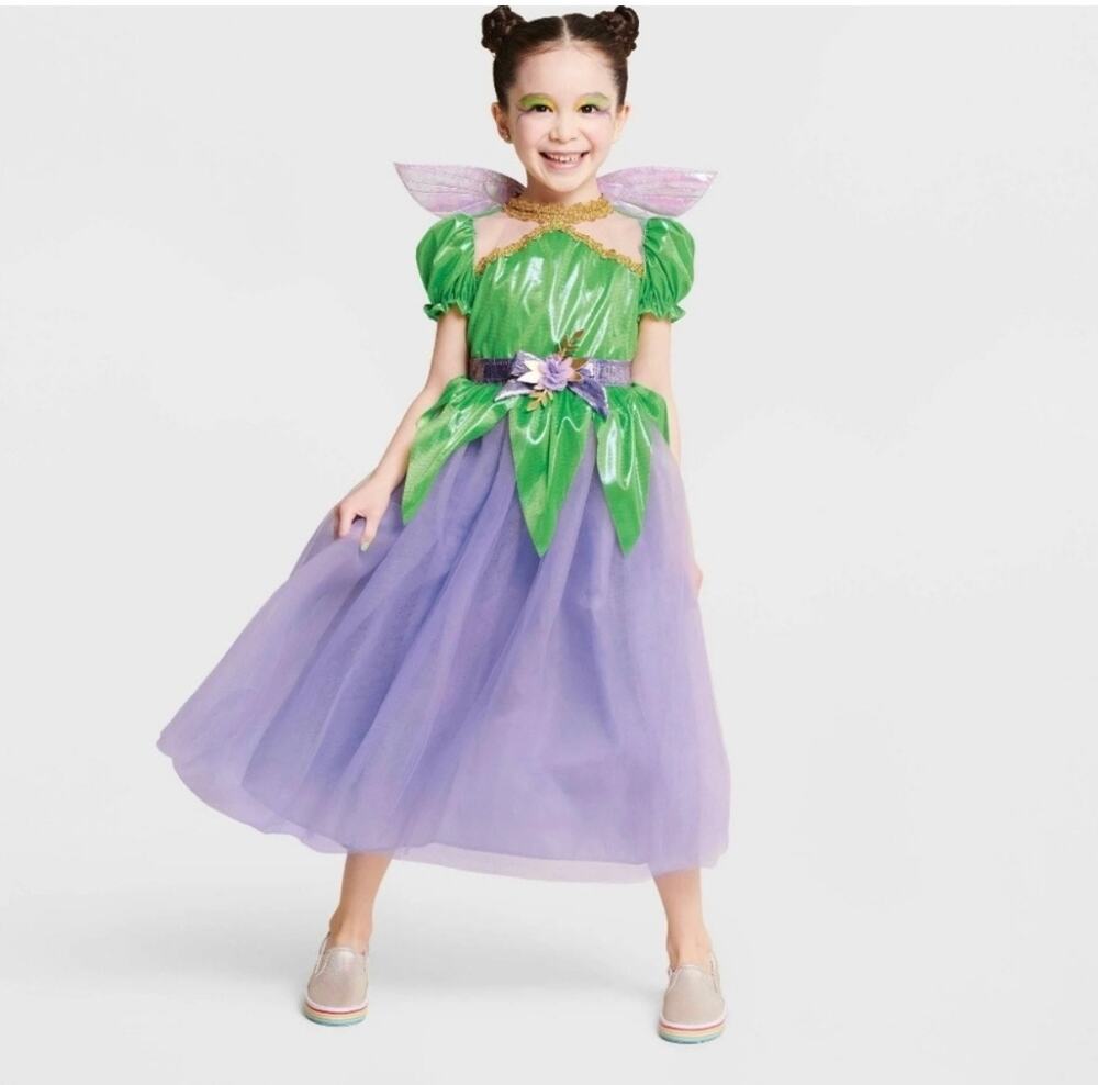 Hyde and Eek! Girls’ Garden Fairy Costume green purple